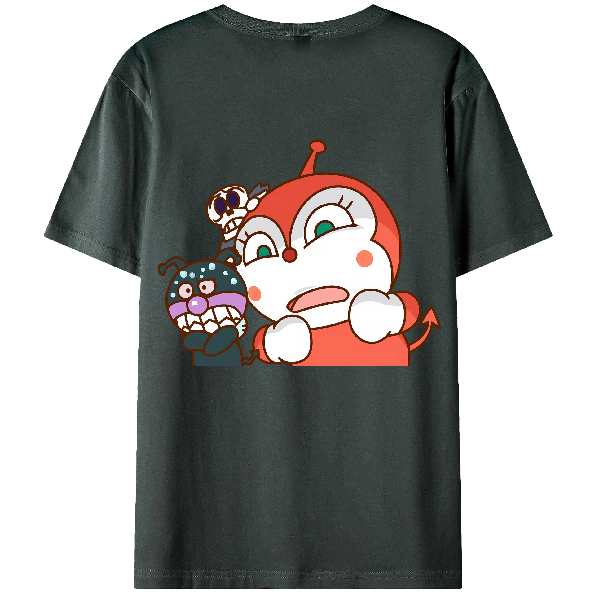 （画像用） アンパンマン Anpanman 綿100％ メンズ半袖Tシャツ（バックプリント） 通気性